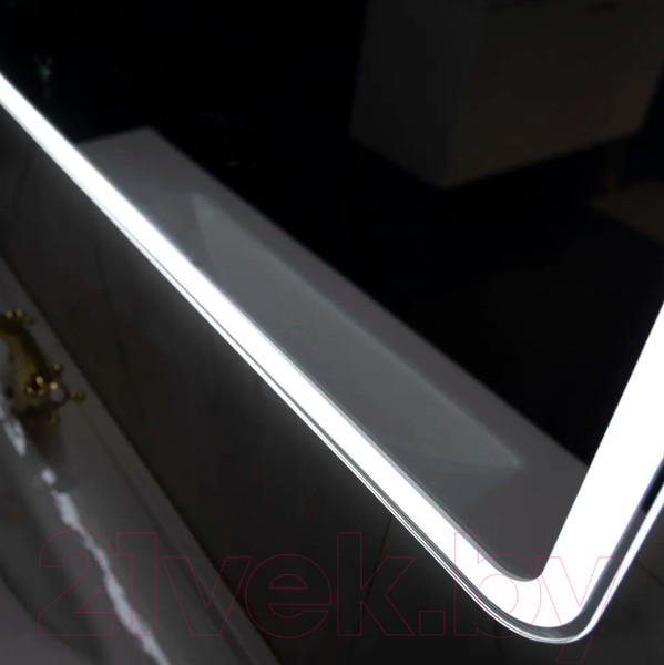 Изображение товара Зеркало Пекам Marta 1 110x80 / marta1-110x80scl (с подсветкой, с сенсором на прикосновение, часами)