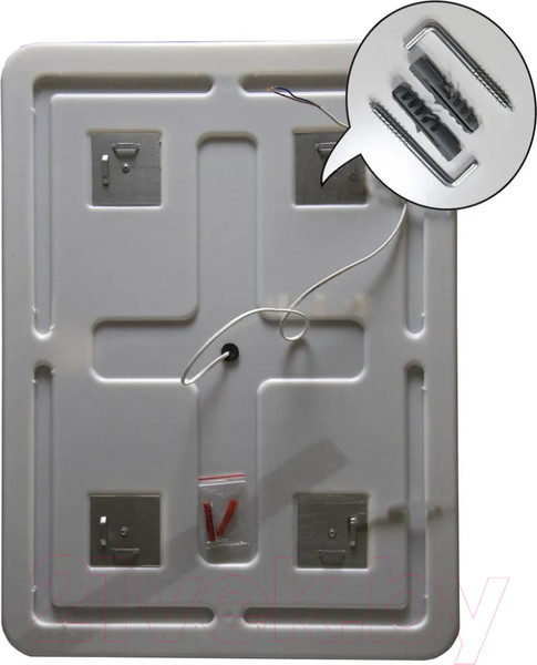 Изображение товара Зеркало Пекам Marta 1 80x140 / marta1-80x140scl (с подсветкой, с сенсором на прикосновение, часами)