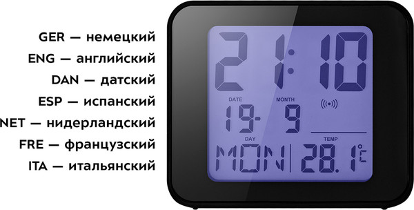 Изображение товара Настольные часы Kitfort KT-3303-1 (черный)