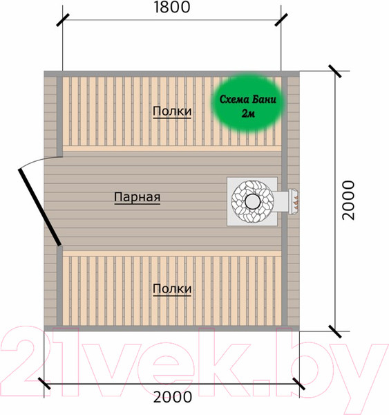 Изображение товара Баня квадро-бочка КомфортПром Квадро / 10331332 (2м)