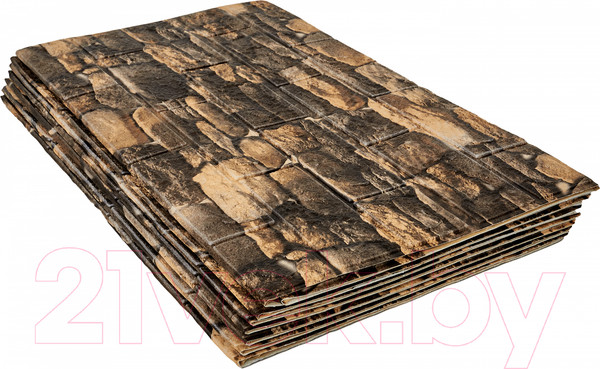 Изображение товара Панель ПВХ Lako Decor Самоклеящаяся 70x600(6мм) / LKD-16-05-FC16 (деревянная кладка)