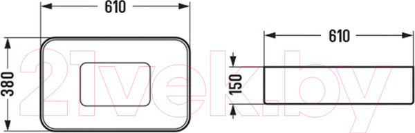 Изображение товара Умывальник WeltWasser Elbach 78575-60 MT-GR (серый матовый)