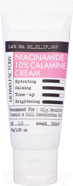 Изображение товара Крем для лица Derma Factory Niacinamide 10% Calamine Cream (30мл)