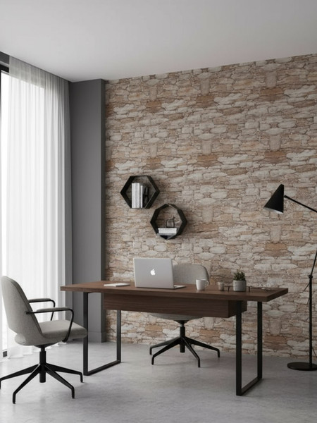 Изображение товара Панель ПВХ Lako Decor Самоклеящаяся 70x600(6мм) / LKD-16-05-FC82 (каменная кладка)