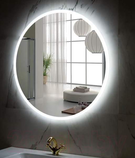 Изображение товара Зеркало Пекам Ring 80x80 / ring-80x80B (с подсветкой и бесконтактным сенсором)