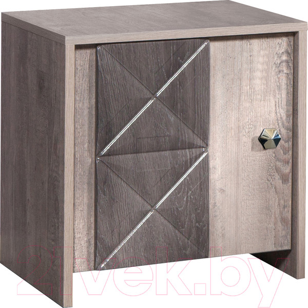 Изображение товара Прикроватная тумба Мебель-КМК 1Д Монако 0673.11 (сосна натуральная/дуб шале графит)