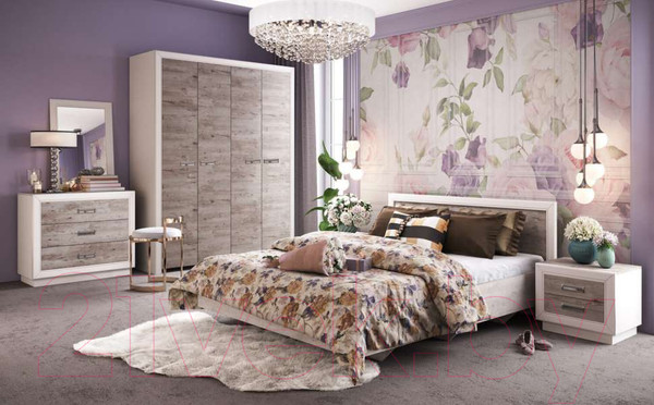 Изображение товара Комод Мебель-КМК 3Я Эстель 0738.10 (сосна натуральная/белая/дуб венеция)