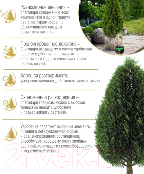 Изображение товара Удобрение Bona Forte Гранулы пролонгир. Хвойное с биодост. кремнием / BF23020071 (1л)