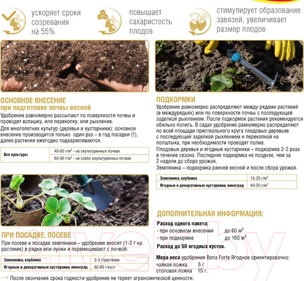 Изображение товара Удобрение Bona Forte Гранулы пролонгированные Ягодное с биодоступным кремнием (2.5кг)