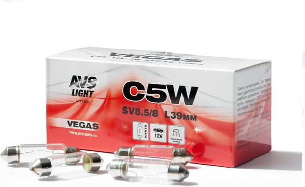 Изображение товара Комплект автомобильных ламп AVS Vegas A78189S (10шт)