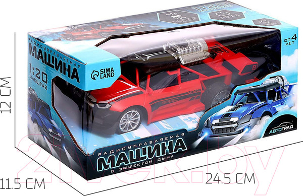 Изображение товара Радиоуправляемая игрушка Автоград Машина Smoke / 9061879 (красный)