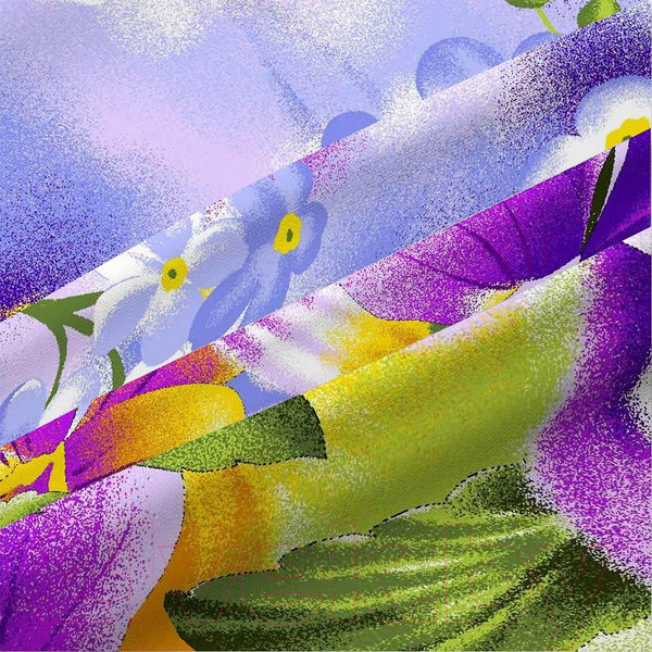 Изображение товара Комплект постельного белья ВАСИЛИСА Фиалки 2.0