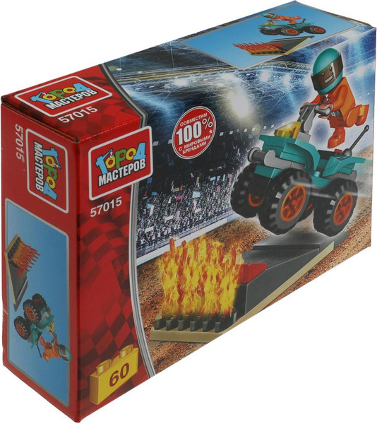 Изображение товара Конструктор Город мастеров Каскадер на квадроцикле / 57015-KK (60эл)