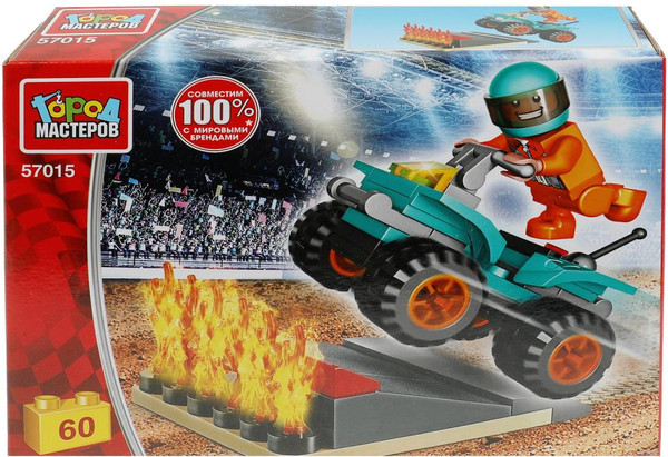 Изображение товара Конструктор Город мастеров Каскадер на квадроцикле / 57015-KK (60эл)