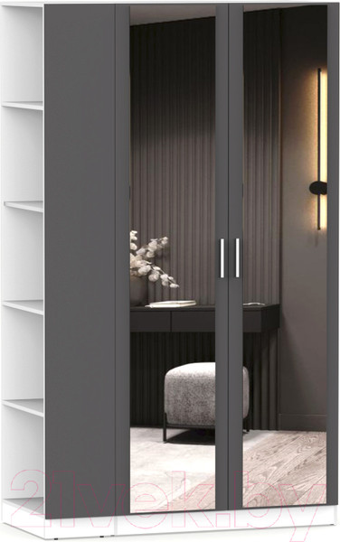 Изображение товара Шкаф Интермебель Марсель-19 / МР 01-19 (графит серый)