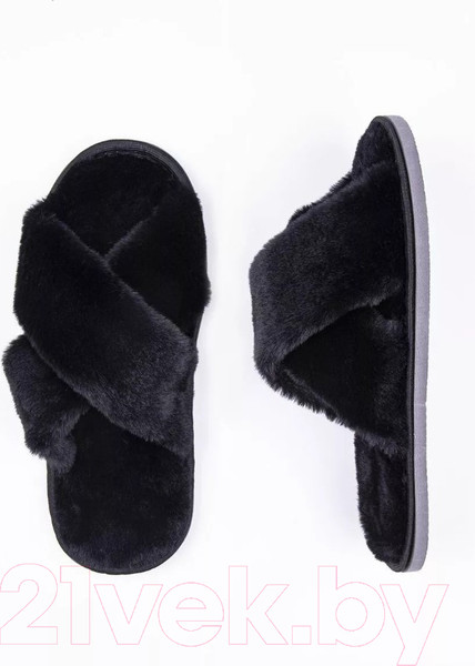 Изображение товара Тапочки домашние Amaro Home Открытый нос / HOME-4005-BIO-36 (р-р 36-38, черный)