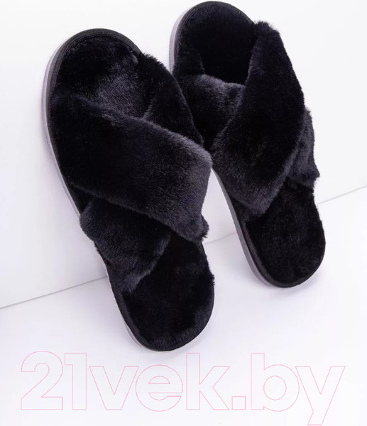 Изображение товара Тапочки домашние Amaro Home Открытый нос / HOME-4005-BIO-36 (р-р 36-38, черный)
