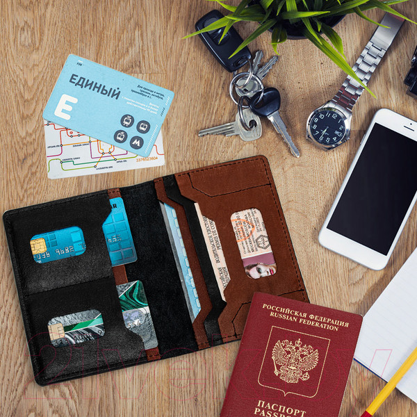 Изображение товара Обложка на паспорт Brauberg 238196 (черный)