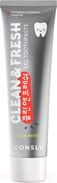 Изображение товара Зубная паста Consly Total White Гелевая отбеливающая с фтором (105г)