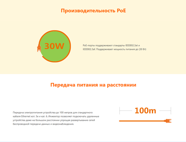 Изображение товара PoE-инжектор Tenda POE30G-AT