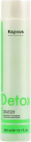 Изображение товара Бальзам для волос Kapous Detox С сельдереем и маслом семени льна (300мл)