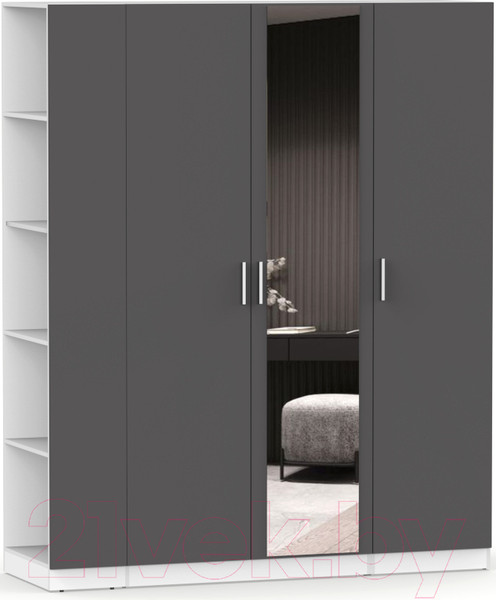 Изображение товара Шкаф Интермебель Марсель-25 / МР 01-25 (графит серый)