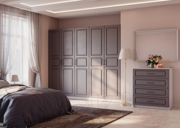 Изображение товара Шкаф Интермебель Марсель-3 / МР 01-03-B3 (графит софт)