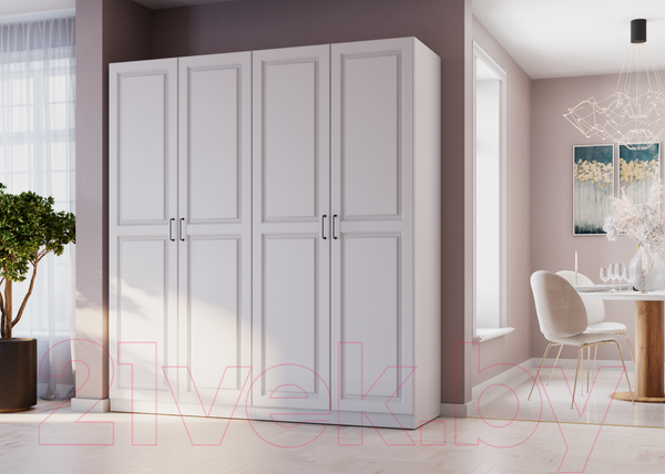 Изображение товара Шкаф Интермебель Марсель-5 / МР 01-05-B2 (белый софт)