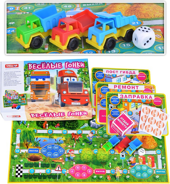 Изображение товара Настольная игра Stellar Веселые гонки / 01133
