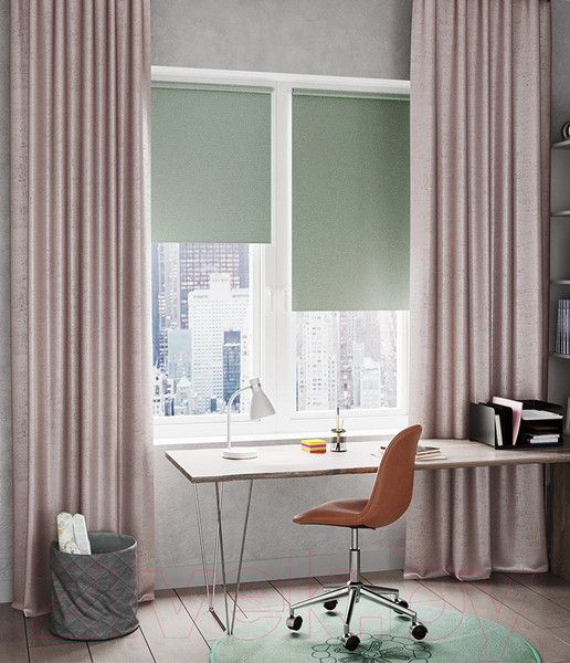 Изображение товара Рулонная штора LEGRAND Бостон 98x175 / 58104288 (шалфей)