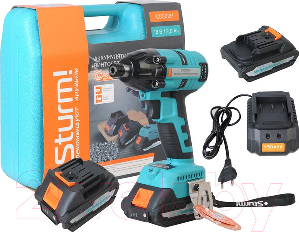 Изображение товара Аккумуляторный шуруповерт Sturm! CD300H