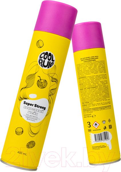 Изображение товара Лак для укладки волос Cool Rule Кокосовый Шейк Сверхсильной фиксации (400мл)