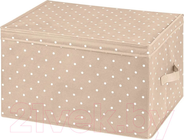 Изображение товара Коробка для хранения El Casa Горошек 490337 (бежевый)