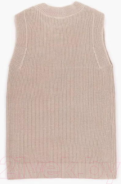Изображение товара Жилет детский Amarobaby Knit Long / AB-OD21-KNITL10/03-128 (бежевый, р. 128)