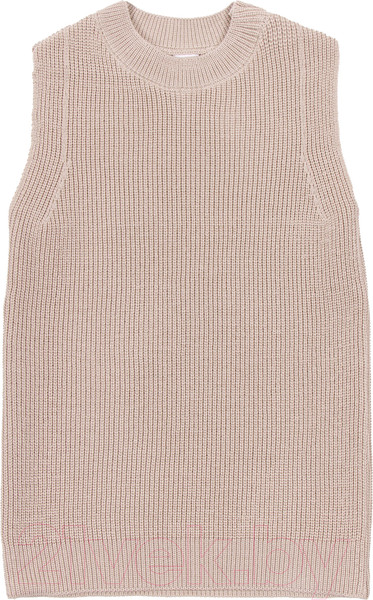 Изображение товара Жилет детский Amarobaby Knit Long / AB-OD21-KNITL10/03-128 (бежевый, р. 128)