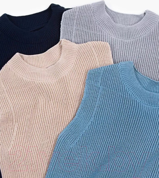 Изображение товара Жилет детский Amarobaby Knit Long / AB-OD21-KNITL10/11-128 (серый, р. 128)