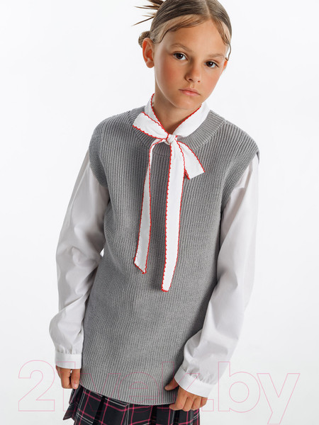 Изображение товара Жилет детский Amarobaby Knit Long / AB-OD21-KNITL10/11-128 (серый, р. 128)