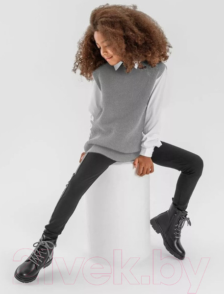 Изображение товара Жилет детский Amarobaby Knit Long / AB-OD21-KNITL10/11-146 (серый, р. 146)