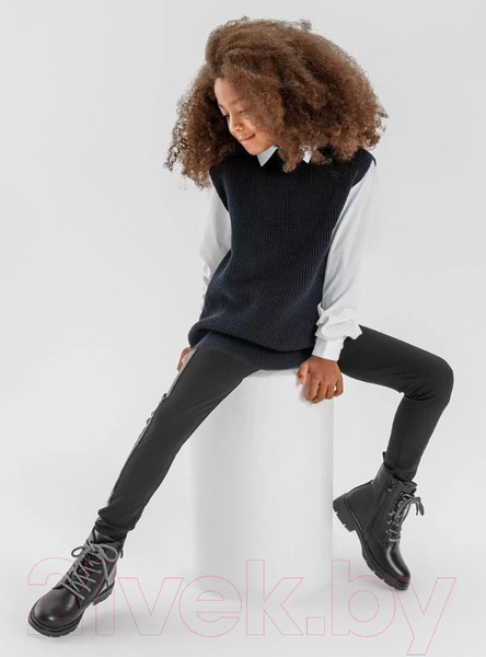 Изображение товара Жилет детский Amarobaby Knit Long / AB-OD21-KNITL10/20-128 (синий, р. 128)