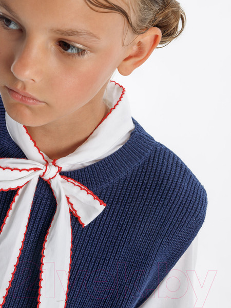 Изображение товара Жилет детский Amarobaby Knit Long / AB-OD21-KNITL10/20-140 (синий, р. 140)