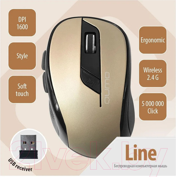 Изображение товара Мышь Qumo Office Line Bronze / Q24361