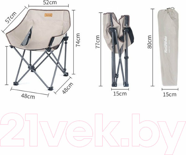 Изображение товара Стул складной Naturehike NH20JJ022 / 6927595766385 (хаки)