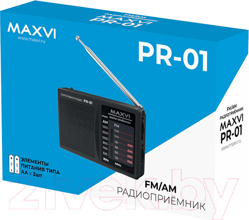 Изображение товара Радиоприемник Maxvi PR-01 (серый)