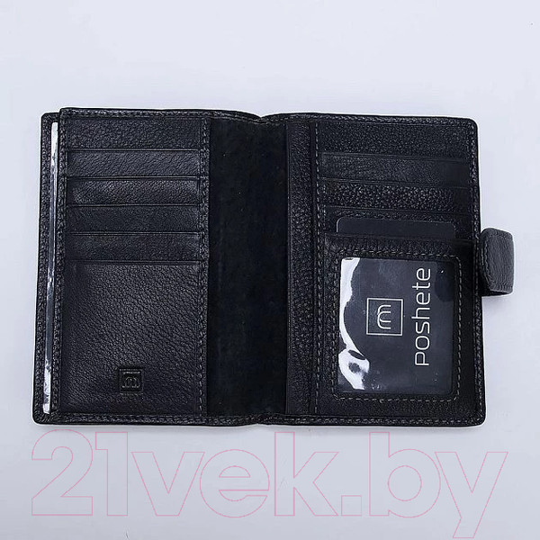 Изображение товара Обложка на паспорт Poshete 848-163A-BLK (черный)