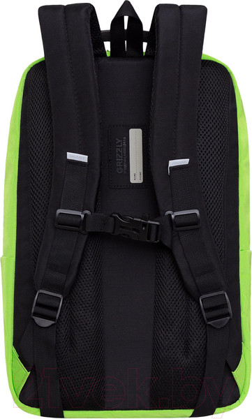 Изображение товара Рюкзак Grizzly RU-337-3 (черный/салатовый)