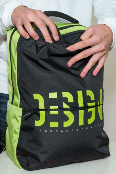 Изображение товара Рюкзак Grizzly RU-337-3 (черный/салатовый)