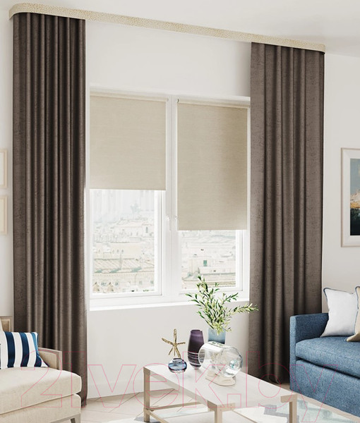 Изображение товара Рулонная штора LEGRAND Мальта 72.5x175 / 58104143 (бежевый)