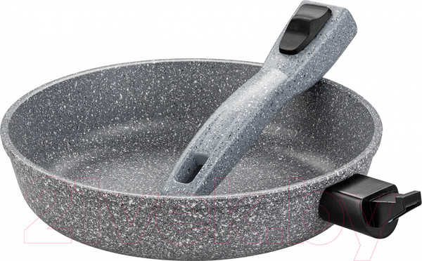 Изображение товара Набор сковородок Elan Gallery Гармония вкуса +крышки / 120591+2 (4пр, серый мрамор)