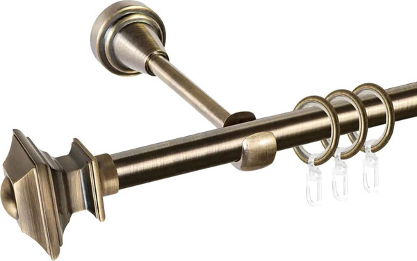 Изображение товара Карниз для штор АС ФОРОС Prime D16Г + наконечники Верди (2м, антик)