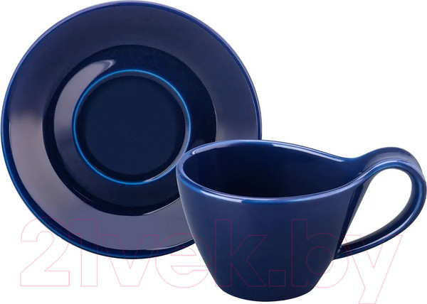 Изображение товара Чашка с блюдцем Elan Gallery Колоранс / 540754 (2пр, синий)
